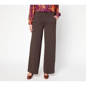 Belle by Kim Gravel Women's Pants Sz 8 Perfect Ponte Pull-On Pant Brown A702337